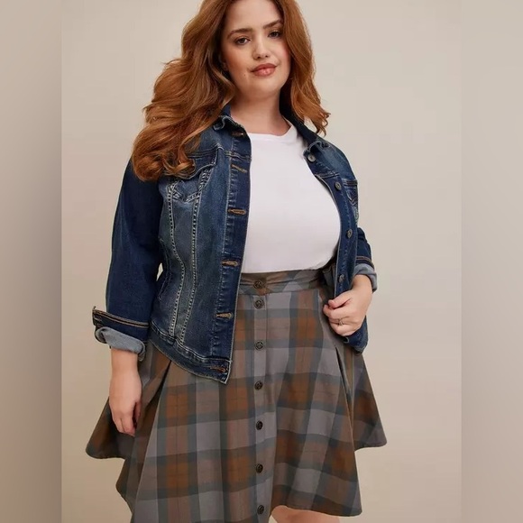 NWT Outlander Tartan Plaid Mini Skater Skirt - Picture 2 of 6